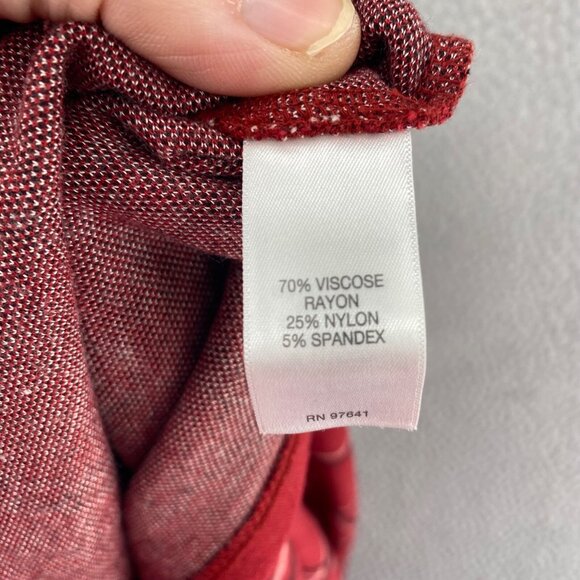 J Jill Dress Womens Large Red Plaid Ponte T Shirt Pockets Short Sleeve Stretch - Picture 6 of 10